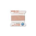 Griffin natural silk thread for stringing pearls and beads Size #5 Light Pink