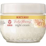 Burt's Bees Truly Glowing Hydrating Night Face Cream, Face Moisturizer for Dry Skin with Hyaluronic Acid, 98.9% Natural Origin, Developed with Dermatologists, 51g