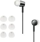 kwmobile 6X Replacement Ear Tips Compatible with Sony WI-C300 / WI-C400 / MDR-XB55AP / MDR-EX155AP - Silicone Tips for Earphones - White