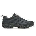 Merrell Men's Moab 3 Tactical Mid Waterproof Boots, Coated Leather & Mesh Upper Combat Hiking Work Shoes Military, Black, 9.5 Wide