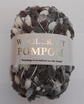 Woolcraft Pompom Knitting Yarn 100% Polyester 6 Shades available - 200g, 100m Ball (Grey/White) …