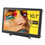 ELECROW Portable Monitor, 10.1 Inch Small Monitor 1920x1080 Resolution IPS Screen with HD and VGA Input Mini Monitor Compatible with Raspberry Pi CCTV Game Console Windows 7/8/10 PC