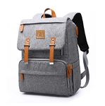 Kiddale Baby Diaper Bag(backpack) for Mothers, Stylish, Multifunctional, with Diaper Changing Station, Laptop Compartment, Insulated Pockets, Stroller Hooks-Grey