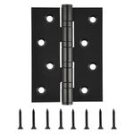 MOZCORN 6 Pack Ball Bearing Door Hinges 4 Inches Heavy Duty Stainless Steel Hinges for Doors,Matte Black