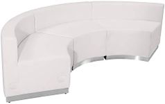 Flash Furniture HERCULES Alon Series White LeatherSoft Reception Configuration, 3 Pieces