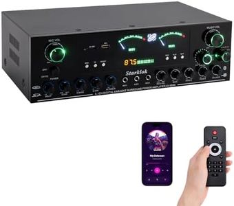 Viprh 3000W Peak 5.1-Channel Home Theater Power Amplifier, HiFi Stereo AV Receiver for Living Room, Karaoke & Small Parties, Independent Subwoofer Output, 3 Mic Inputs, Remote Control