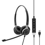 SENNHEISER SC 660 ANC USB (508311) - Double-Sided (Binaural) Business Headset | for Skype for Business | with HD Sound, Active Noise Cancellation Microphone, & USB Connector (Black)