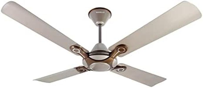 Havells 1200mm Leganza ES 4B Ceiling Fan | Best fan in 4 Blade, Premium Finish Decorative Fan, High Air Delivery | Energy Saving, 100% Pure Copper Motor, 2 Year Warranty | (Pack of 1, Mist Honey)