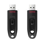 SanDisk 64GB 2-Pack Ultra USB 3.0 Flash Drive (2x64GB) - SDCZ48-064G-GAM462, Black