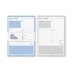 SOLO A5 Daily Planner with 50 Tear-Off Sheets, 80 GSM Planner to Track Productivity & Schedule Your Day, Manage To-Do List, Goals & Budget Tracker, Ideal for Office, Home & School (Pack of 2)