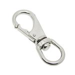 JCBIZ 2-Pack M4 Swivel Eye Snap Hook 304 Stainless Steel Boat Marine Pet Chains Keychains Lanyard Hook Multi-Use Spring Snap Hook Clasp Hardware Accessories