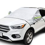 AstroAI Windscreen Cover, Car Windscreen Cover with Side Mirror Covers Against Snow/Frost/Ice, Car Windshield Cover for Winter Protects Windscreen and Wipers from Weatherproof Rain Sun (210x150cm)