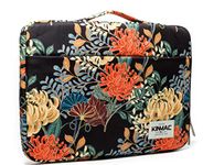 Kinmac Floral Pattern 360° Protective Water Resistant Laptop Case Bag Sleeve with Handle (13.5 inch-14 inch, KF-03)