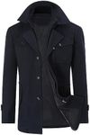 YOUTHUP Mens Wool Coats Regular Fit
