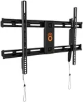 ECHOGEAR Heavy Duty TV Wall Mount Bracket for TVs Up to 90" - Low Profile Design Holds TV Only 2.25" from Wall - Fast Install with Template & Level After Mounting - Pull Strings for Cable Access