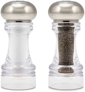 Cole & Mason Carlisle 5.5" Shaker Set - Salt & Pepper Mills - Kitchen & Home Essentials - Refillable Salt & Pepper Sets - Acrylic Spice Mills