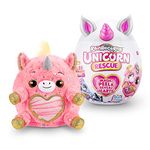Rainbocorns Unicorn Rescue Surprise, DJ - Collectible Plush - Giant Egg, Over 25 Surprises Inside, 35 cm, Cuddle Plush Stuffed Animal, Rings, Stickers, Wearable Accessories (DJ Unicorn)