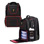 50 FIVE ONE NINE 519 Fitness Meal Prep Backpack,Insulated Cooler Lunch Backpack with Computer Compartment,Cooler Rucksack,3 Meal Containers,2 Ice Packs and Protein Shaker(Black),17 * 10 * 11Inches
