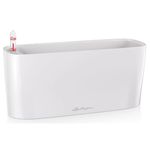 Lechuza 15460 Delta 10 Self-Watering Garden Planter, White High Gloss, 30cm