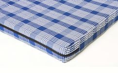 ASIAN HANDLOOM Cotton 300TC Queen Bed Mattress Cover Protector with Zip/chain -1 pc multicolor (Blue Check, 78x60x6 Blue Queen 1 pc)