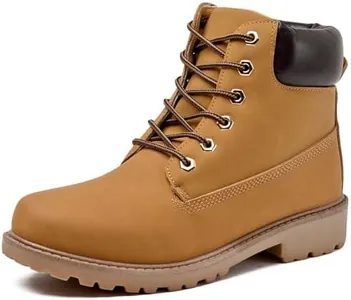 Men's Work Boots Soft Toe - Boots With Slip On Hiking Boots Lightweight Waterproof Camel Boots 8