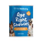 Pet Wellbeing Age Right Chewies for Dogs in Their Prime & Senior Years - Vet-Formulated - Daily Multifunctional Support for Joint Mobility, Immune, Heart Health, Shiny Coat, Energy - 90 Soft Chews