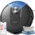 Proscenic Q8 Robot Vacuum Cleaner with Mop, Ultra Strong 6000Pa Robotic Vacuum with Lidar Navigation, 5 Real-Time Mapping, WiFi/Alexa/APP Remote Control Robot Hoover for Floor Carpet Pet Hair