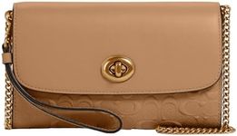 Coach Signature Leather Chain Crossbody