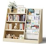 4 Tier Kids Wooden Bookshelf, Five 