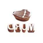 Royal Kraft Decorative Print Blocks Handmade Drum Musical Design Wooden Stamps -Set of 5