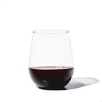 TOSSWARE Reserve 16oz Stemless Wine Set of 4, Premium Quality, Tritan Dishwasher Safe & Heat Resistant Unbreakable Plastic Drinking Glasses, 4 Count (Pack of 1)