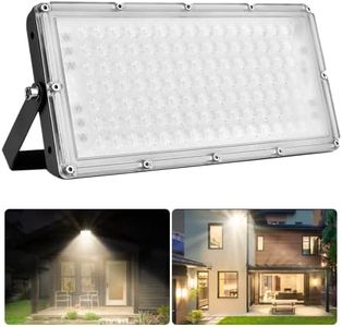 Viugreum Faretto LED da Esterno 100W, IP66 Resistente all'acqua Faretti LED da Esterno, Luce Di Sicurezza 10000LM, 3000K Bianco Caldo, Consumo Basso Super Luminoso Faretti LED per Giardino, Magazzino