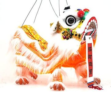 Mandala Crafts Chinese Hand Marionette Puppet (Orange Lion)