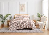 Southshore Fine Living, Inc. King/Cal King Duvet Cover Set with Matching Pillow Shams, Rust Red King Size Comforter Cover with Zipper Closure & Corner Ties - Includes 2 Pillow Shams, Khari Rust