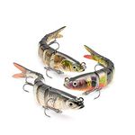 ods lure Fishing Bait for Bass 8 Segment Multi Swimbaits Slow Sinking Lure Kit with Fishing Hooks