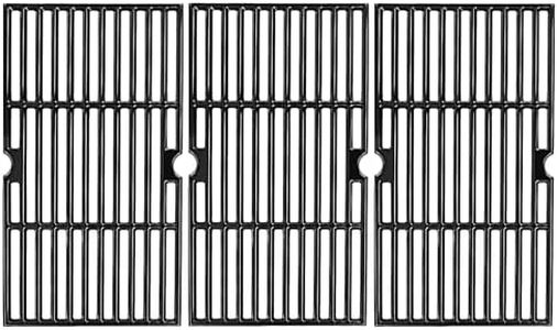 BBQMall 16 7/8" Porcelain Enameled Cast Iron Grill Cooking Grates for Charbroil 463420508, 463420509, 463420511, 463436213, 463436214, 463436215 463461613 463440109 Gas Grills Grates Replacement Parts