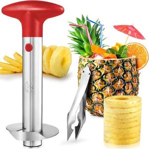 Pineapple Corer and Slicer with Triple Reinforced Stainless Steel with Thicker Blade - Easy-to-Use Pineapple Corer & Pineapple Cutter - Pineapple Slicer and Corer Tool for Easy Core Removal by Zulay