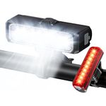 EOIWUY Bike Lights 1500LM Super Bright, Wide Beam Bike Lights Front and Back, 4+5 Modes & IP65 Waterproof Bicycle Lights, 2600mAh & USB Rechargeable, Bike Light Set for Ebike/MTB/Mobility Scooter