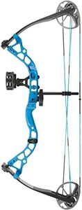 DIAMOND ARCHERY Youth Atomic Bow - Fully Adjustable Equipped Durable Compound Bow | 6-29 LBS Draw Weight | 12"-24" Draw Length | 191 FPS, Right Hand, Blue