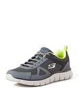 Skechers TRACK BUCOLO, Men's TRACK BUCOLO Trainers, Charcoal/Lime, 12 UK (47.5 EU)