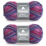 Patons Kroy Socks Yarn, 2-Pack, Purple Haze