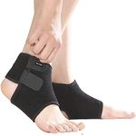 ONTYZZ 1 Pair Ankle Brace Adjustable Ankle Support Brace for Sports& Joint Protection& Prevent Sprained Ankle Support for Kids Ankle Braces for Football Basketball Dancing Black/S