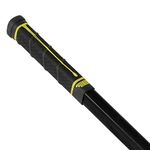 Buttendz Future Rubber Replacement Hockey Grip - Step Down Knob, Two-Tiered Player Knob with Twirl, Fits All Stick Sizes for Superior Control and Puck Feel (Black, Yellow Drip)