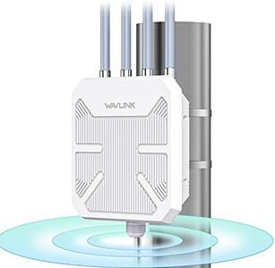 WAVLINK Outdoor WiFi 6 Extender AX1800 High Power Outdoor Weatherproof WiFi Range Extender Access Point with Passive/Active POE, Dual Band 2.4GHz+5GHz, 4x8dBi Detachable Antenna