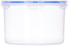 Aristo Lock & Fresh 1020 Plastic Storage Container For Storing grains, pulses, rice, wheat etc - 3800 ML, Transparent Clear, large (LOCK&FRESH1020) (22(D) x 14.5 CM)