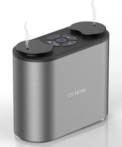 TN HOM Waterless Essential Oil Diffuser - Portable Nebulizer Aroma Diffuser Battery Operated Cordless, No Water Oils Aromatherapy Diffuser, Luxury Scents Diffuser Electrico for Car Home Hotel (Grey)