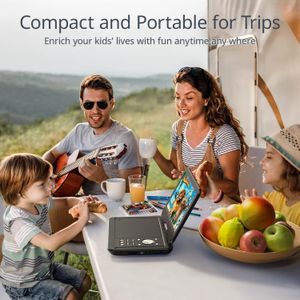 Yoton 12.5" Portable DVD Player – Rechargeable, Swivel Screen