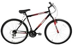 Arden Mountaineer 26" Wheel Front Suspension 16" Frame 21 Speed Mens Mountain Bike Black Red