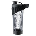 INSPI Electric Protein Shaker Bottle, 28 oz Large Bottle USB Rechargeable Made with Tritan, BPA Free, Powerful Mixer Cup for Protein Shakes, Shaker Bottles Cup for Protein Mixes, Black