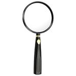 Handheld Magnifier 5X Lightweight Handheld Magnifying Glass 90mm Magnifying Lens for Seniors Reading Inspection Jewellery Hobbies Crafts